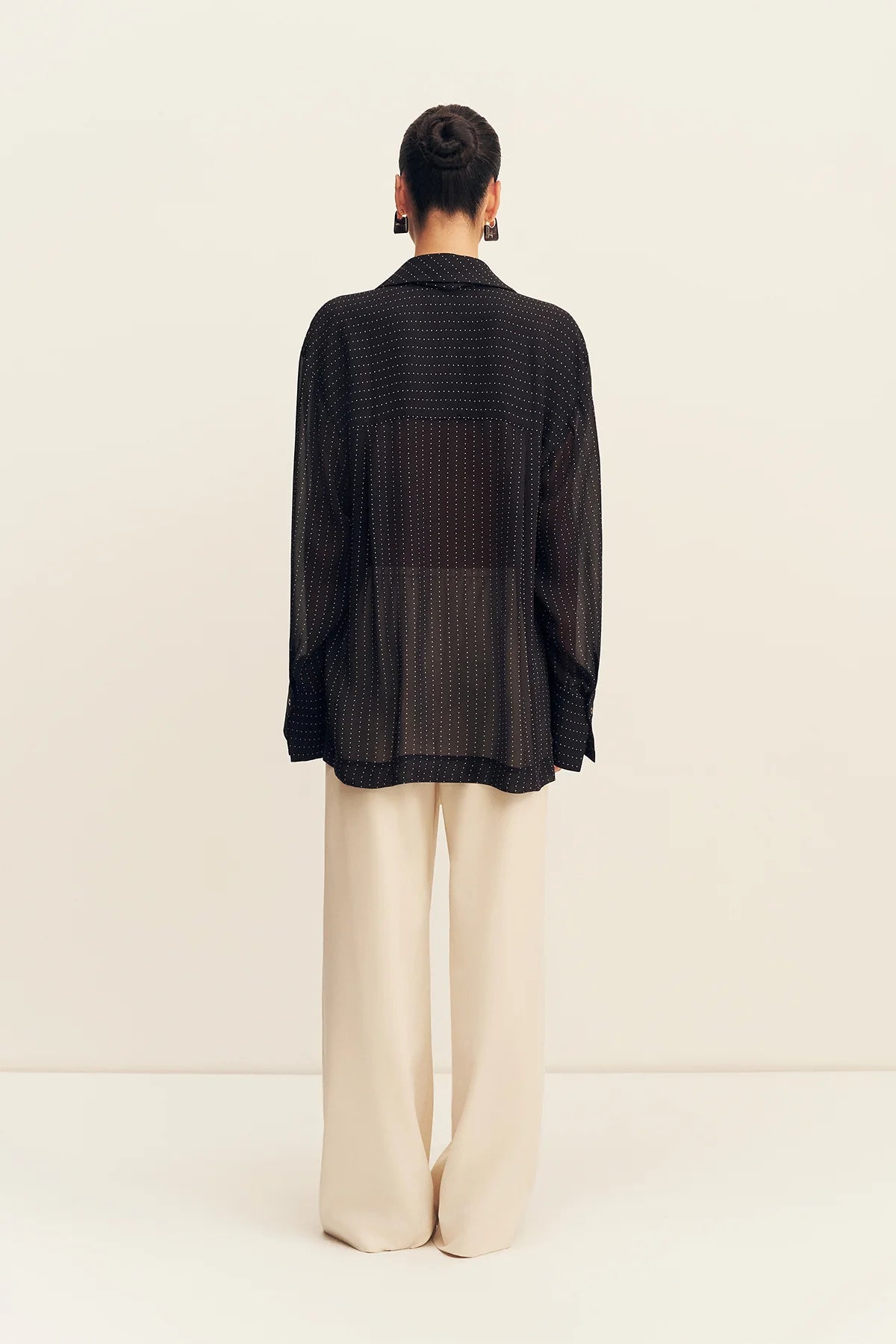Irving polka dot sheer shirt