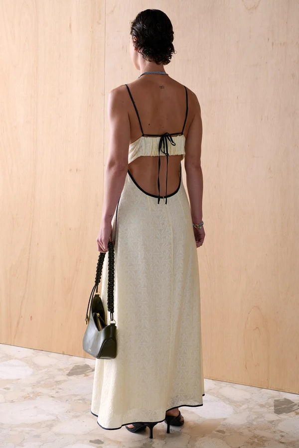 The Violeta dress, creme jacquard