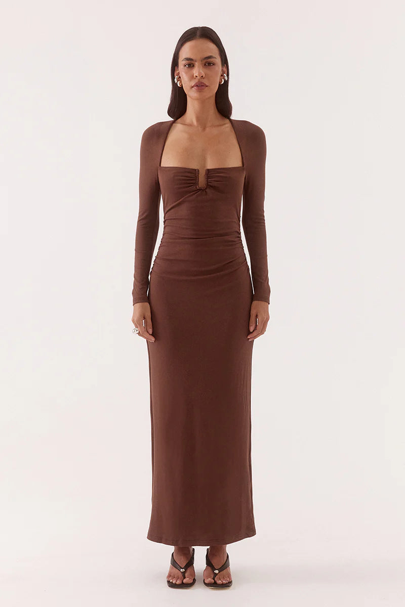 Lola dress, mocha