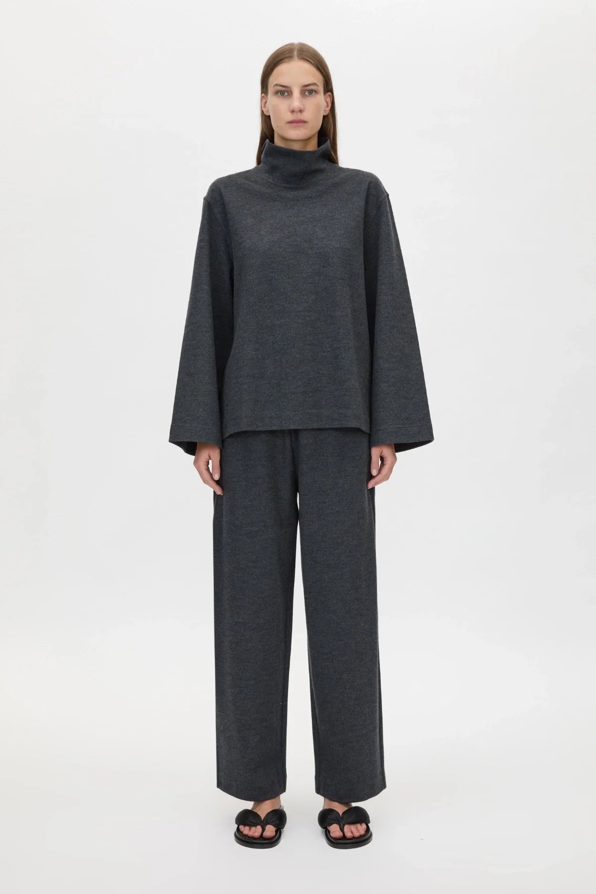 Sabine lounge top, charcoal marle