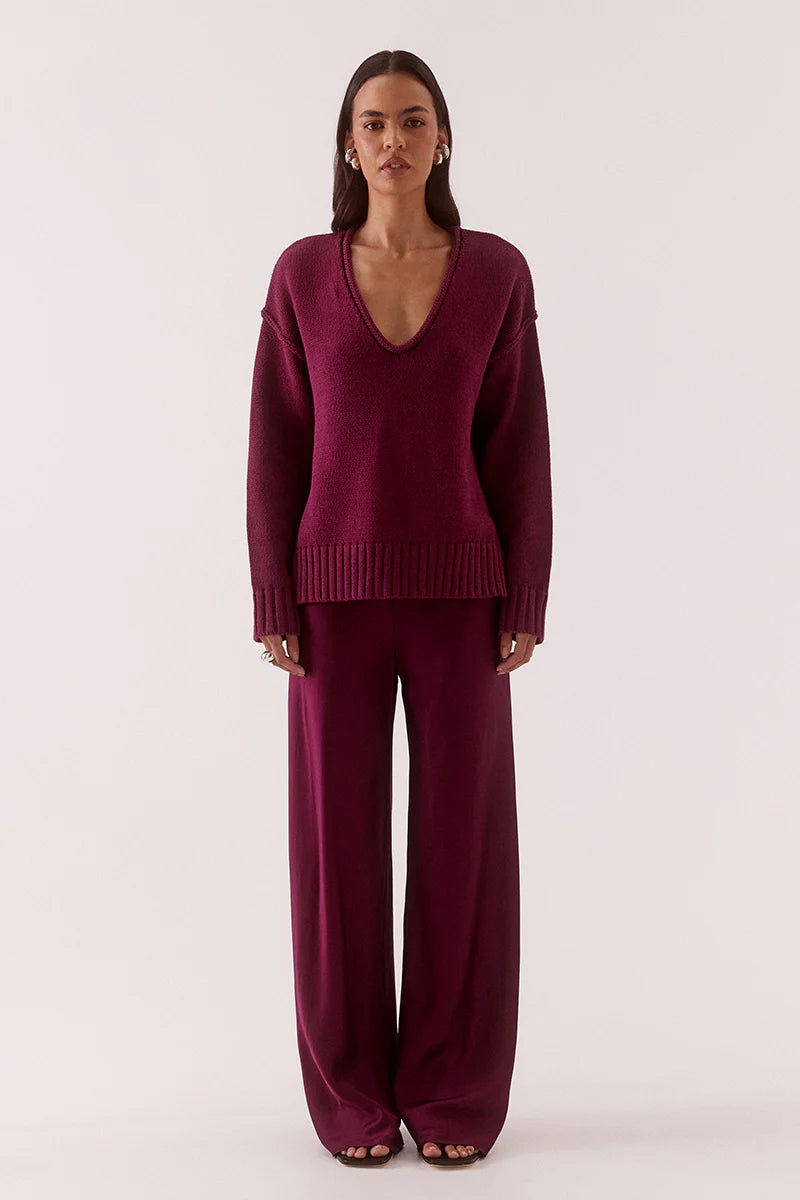 Blake bias pant, blackberry
