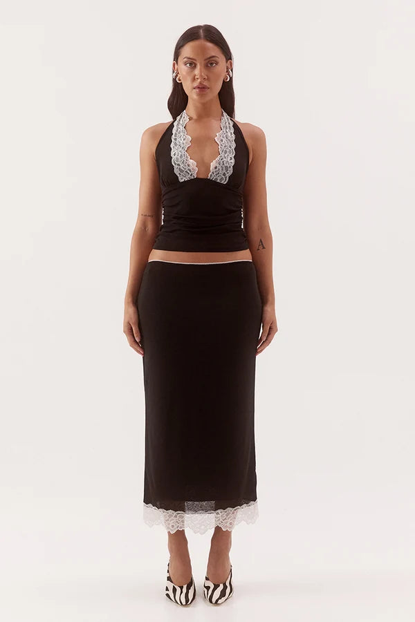 Harlow top, black/chalk