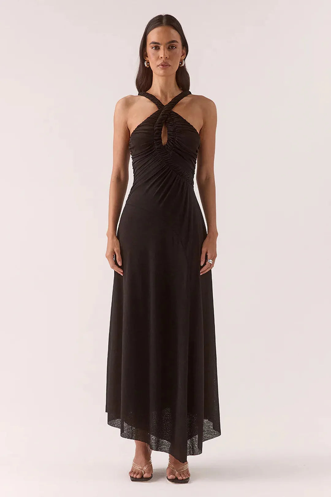 Alora midi dress, black