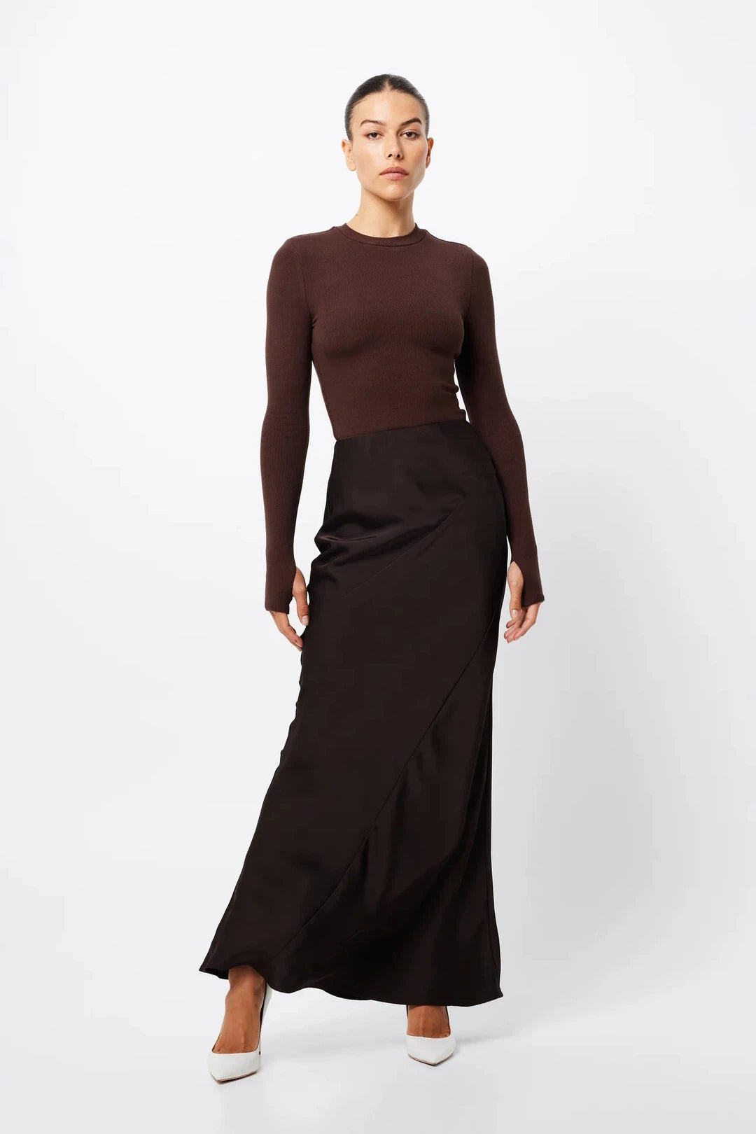 Renaissance maxi skirt, chocolate