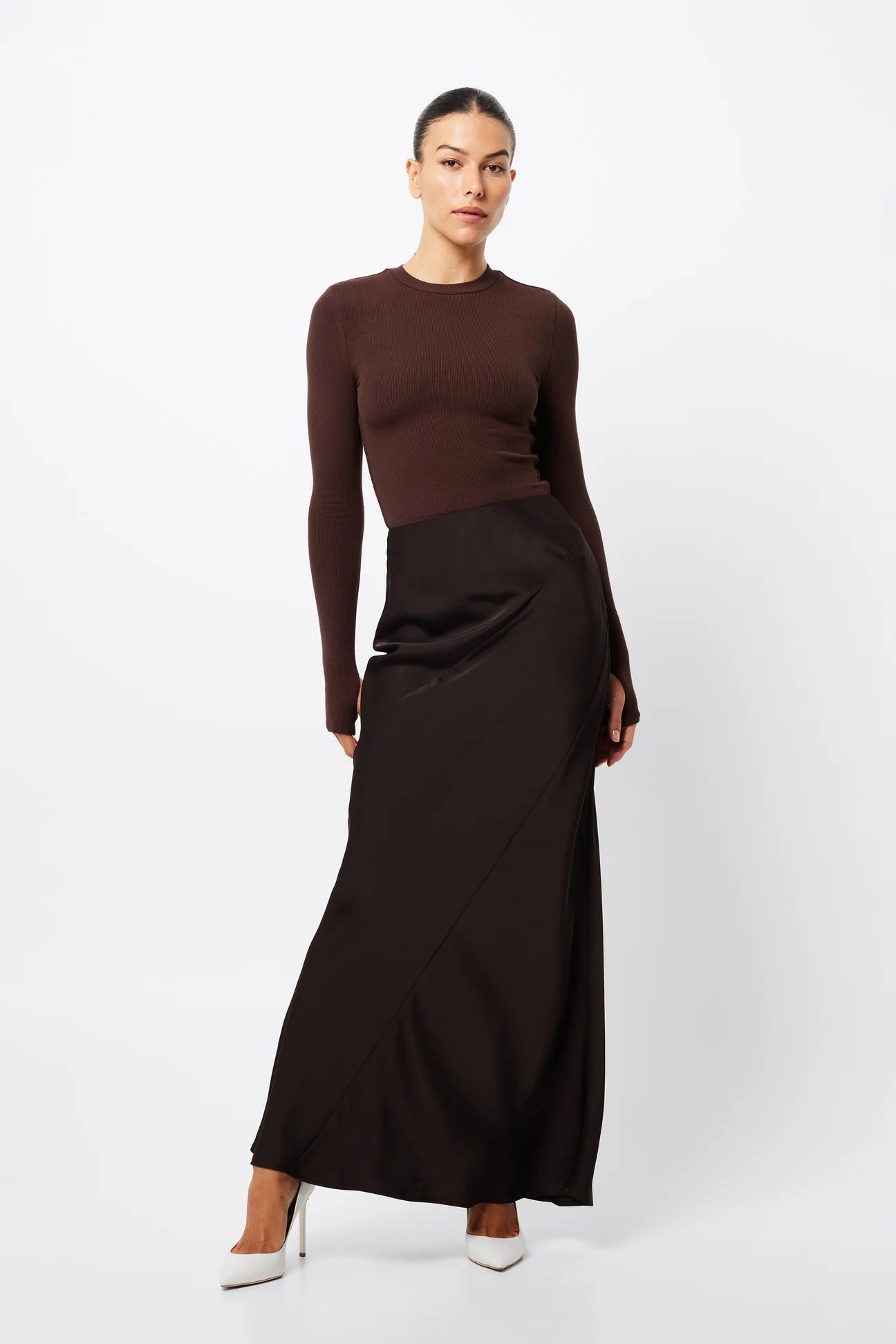 Renaissance maxi skirt, chocolate