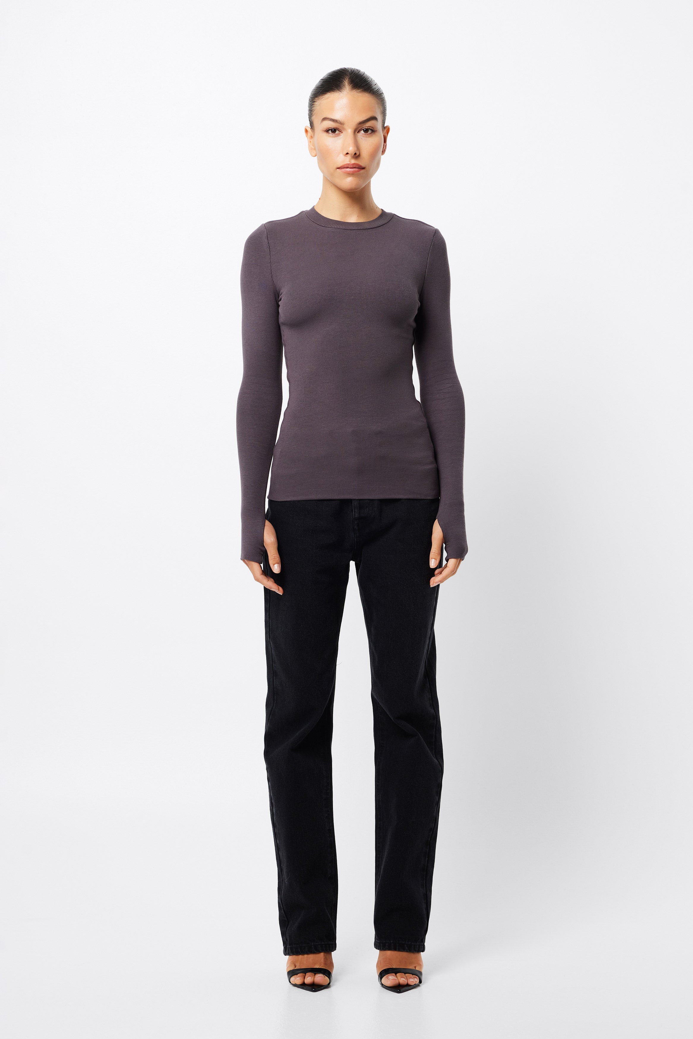 brooklyn top, charcoal