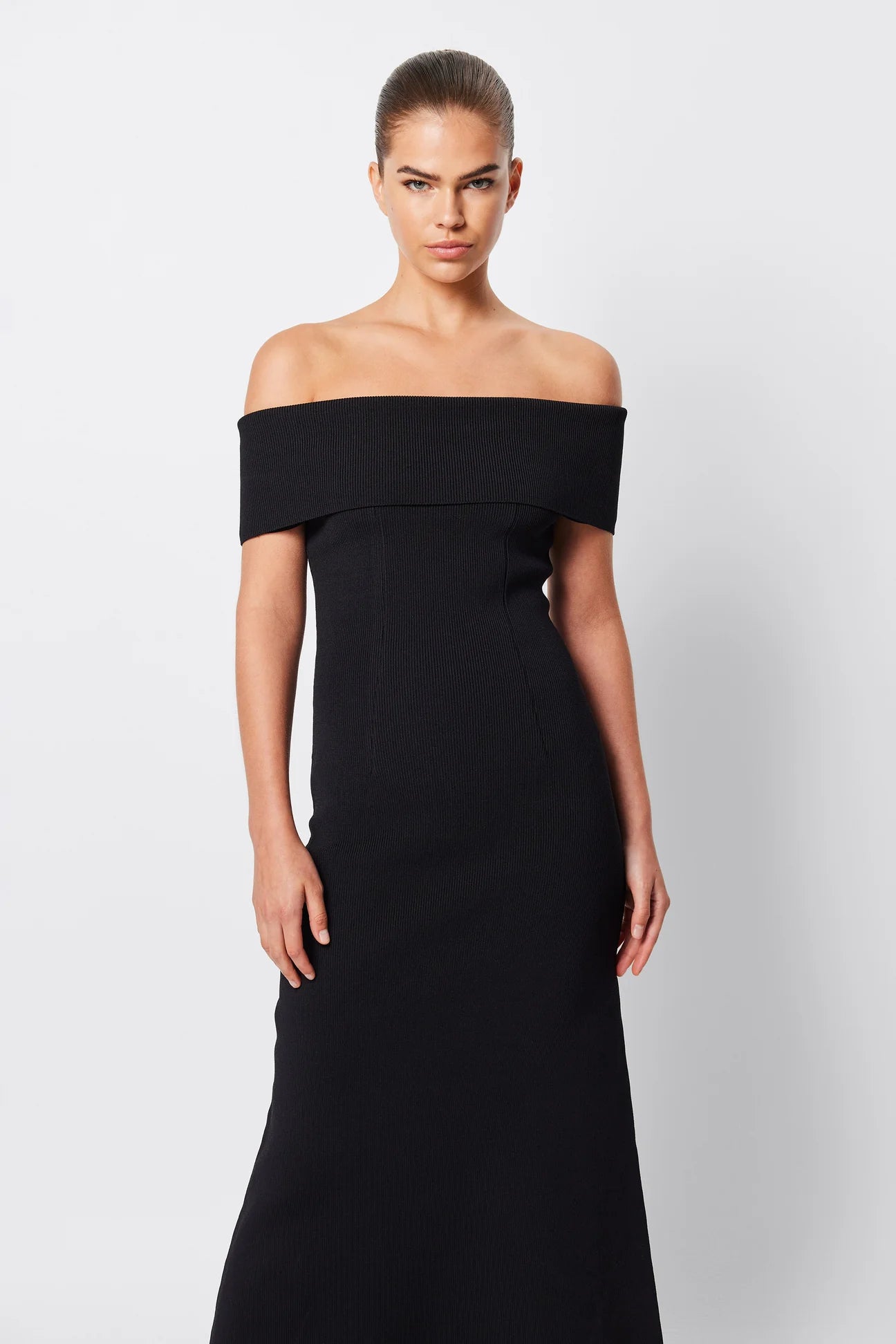 Monaco Off Shoulder Dress, black