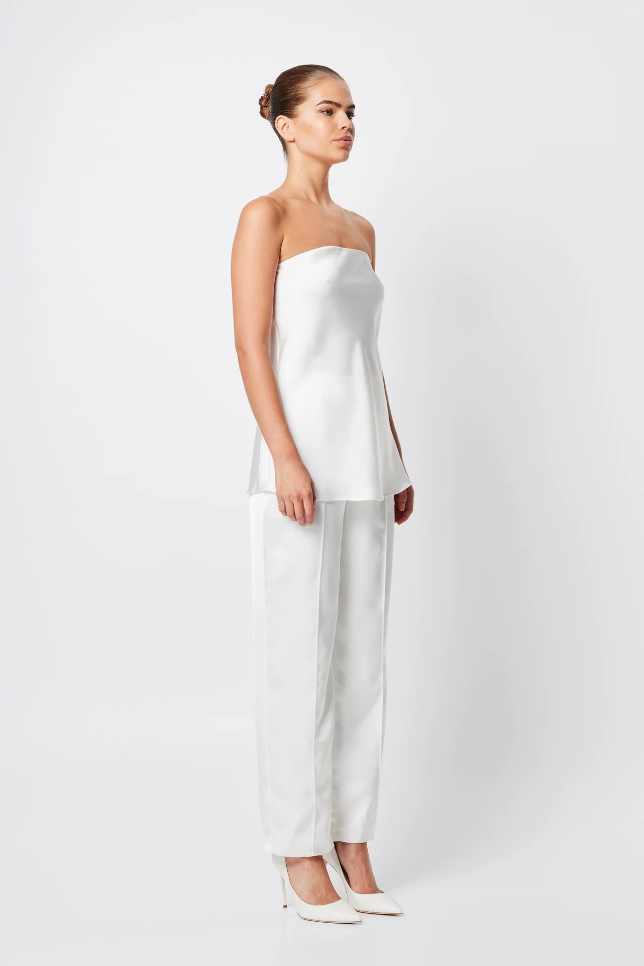 toulouse strapless top, white