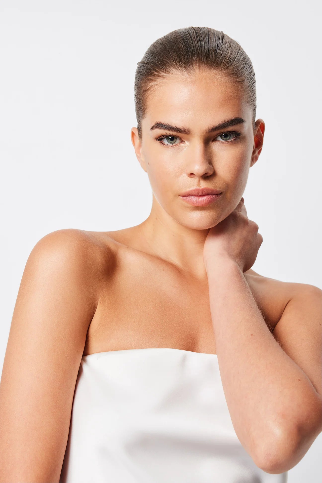 toulouse strapless top, white