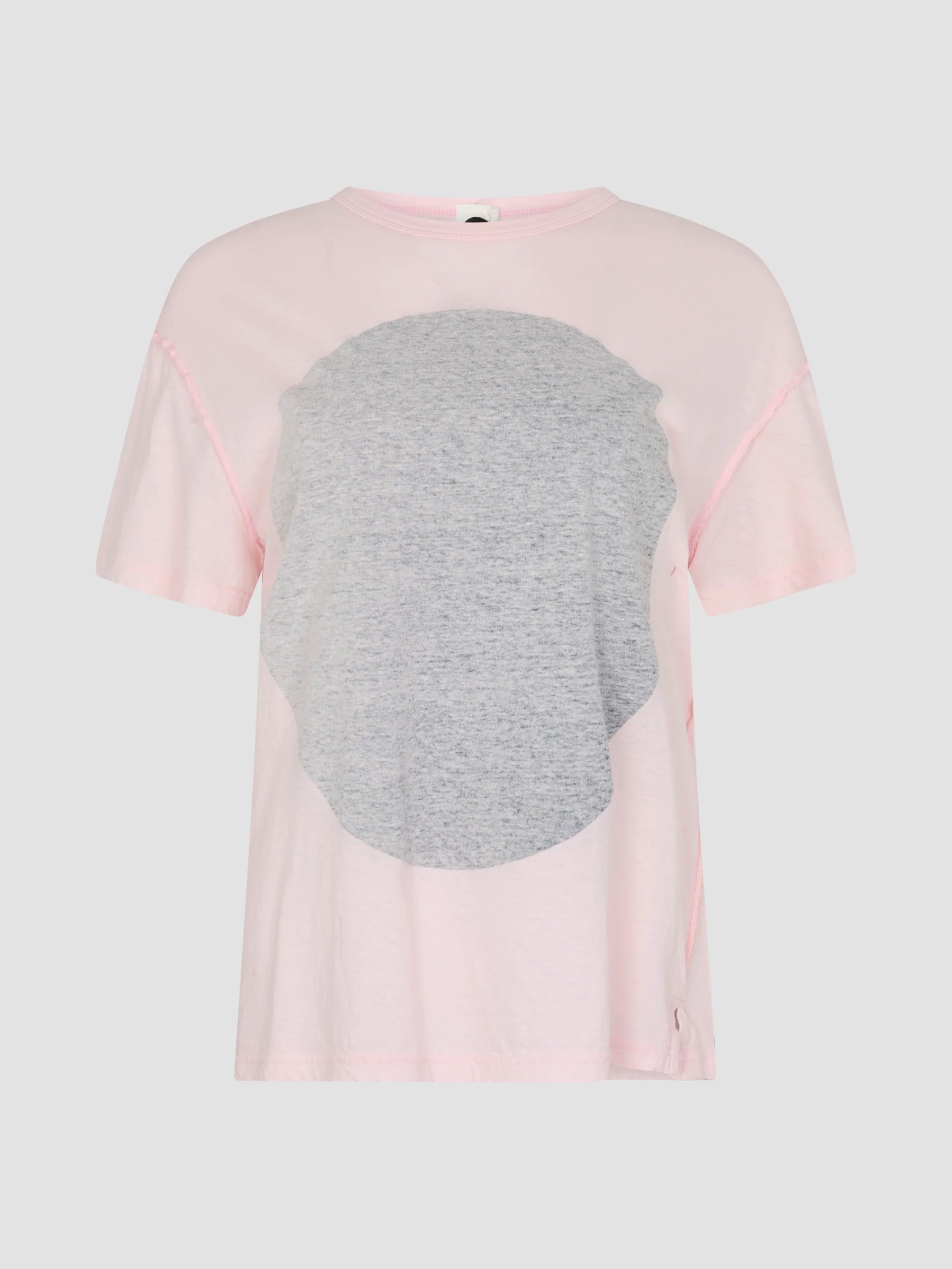 Rvrsd boyfriend dot t shirt, powder pink/blue steel