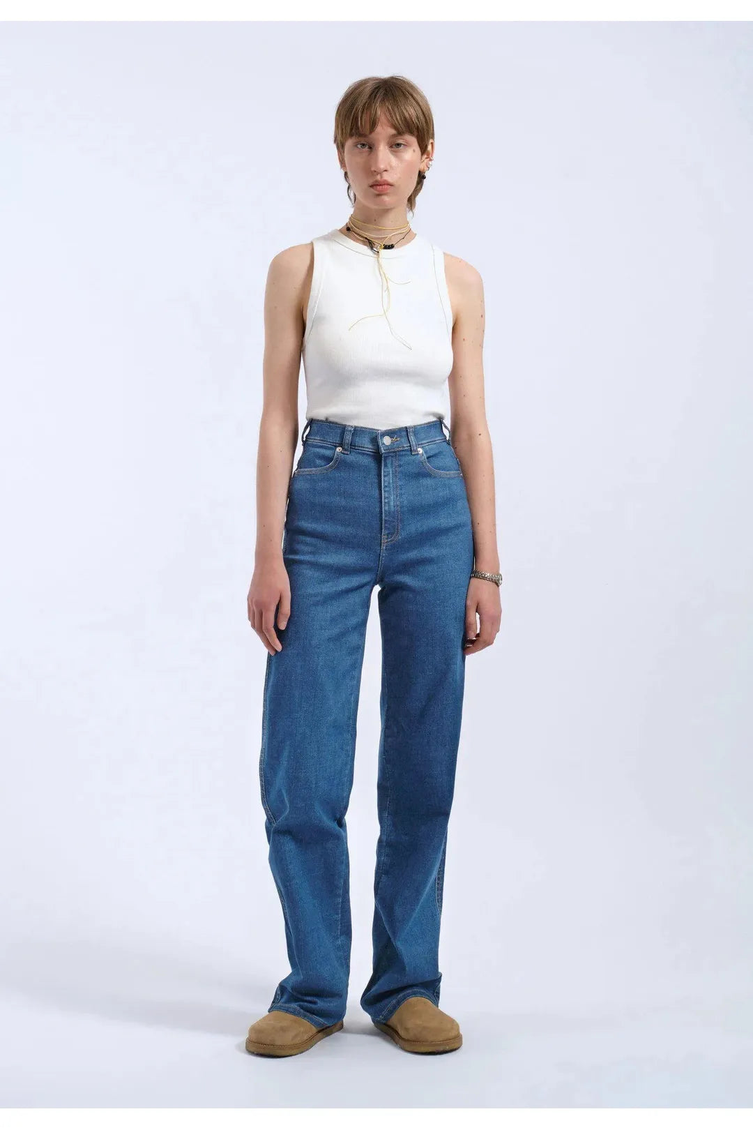 Moxy straight jeans, plain mid vale