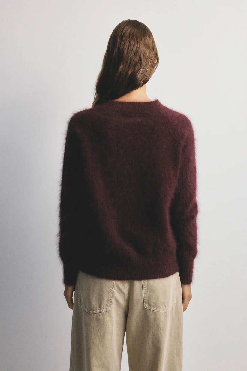 Adele Cashmere Crew Neck Knit - Aubergine