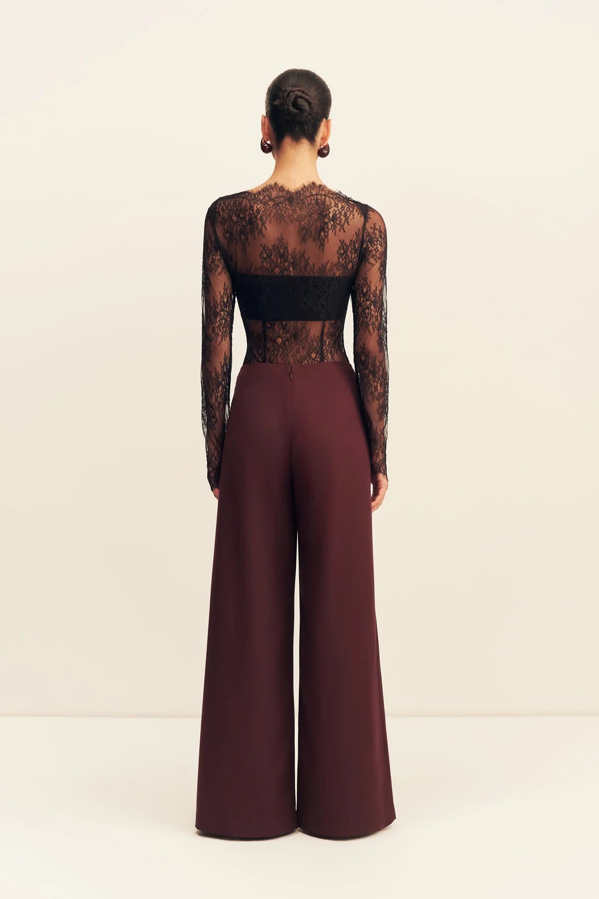 Asher wide leg pant, berry