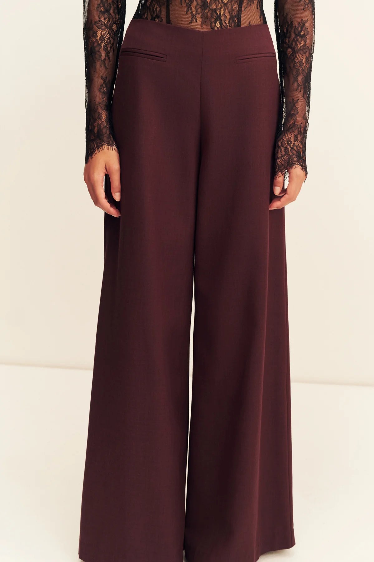 Asher wide leg pant, berry