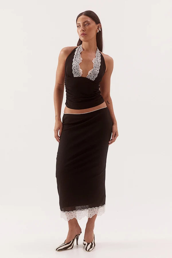 Harlow skirt, black/chalk