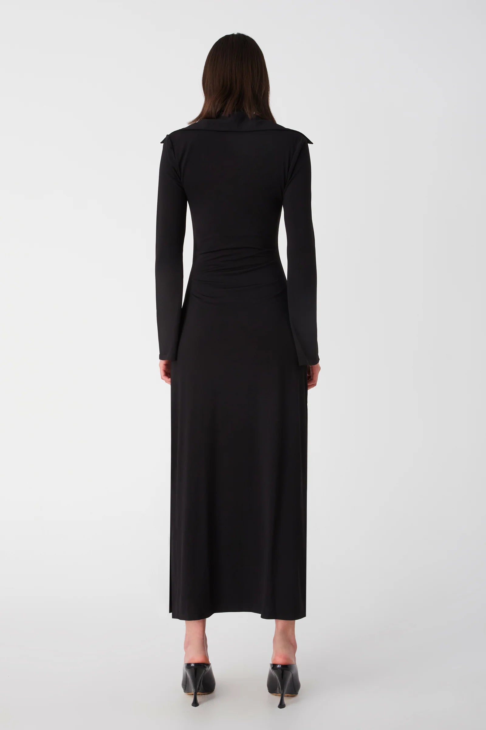Salima jersey midi dress, black