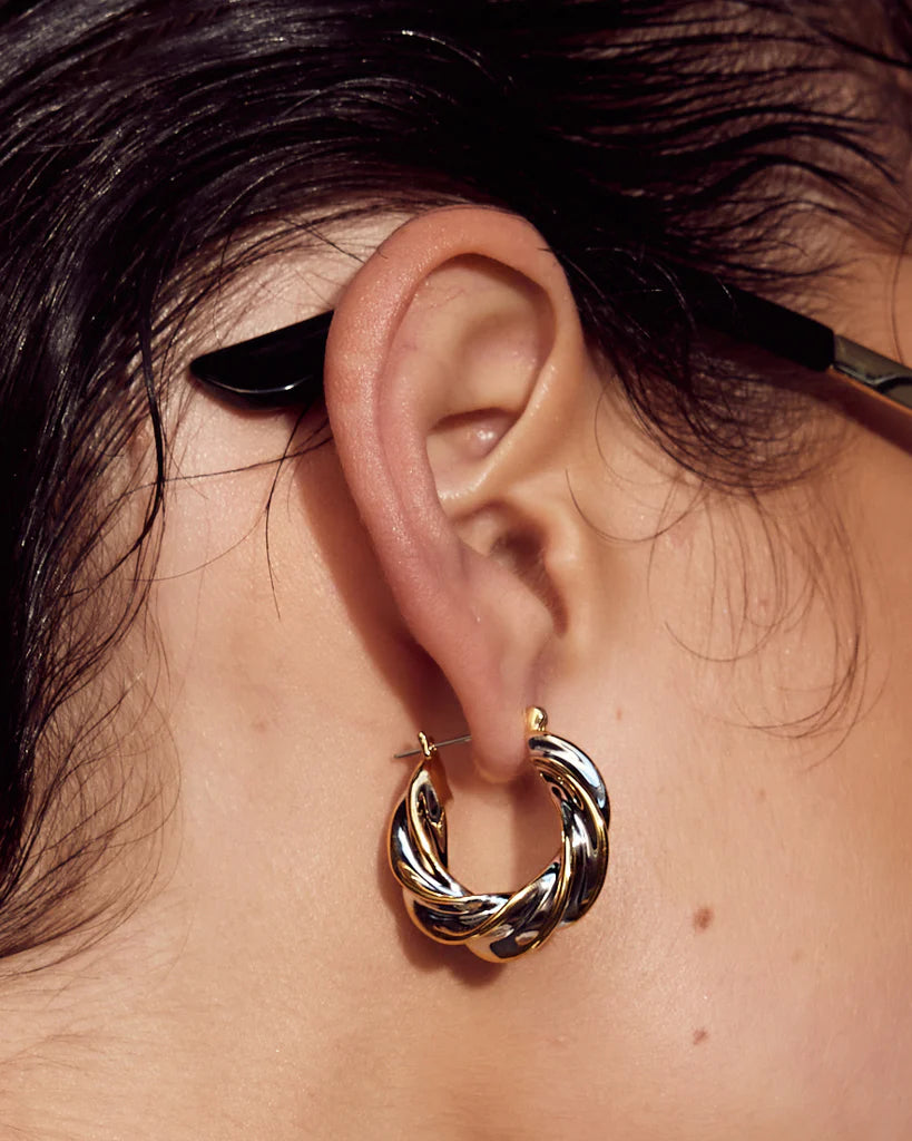 Perry two tone hoops