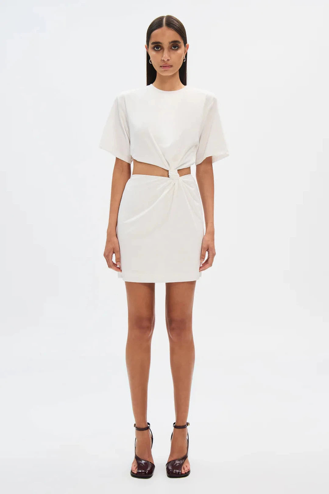 Cederik cotton mini dress, Ivory