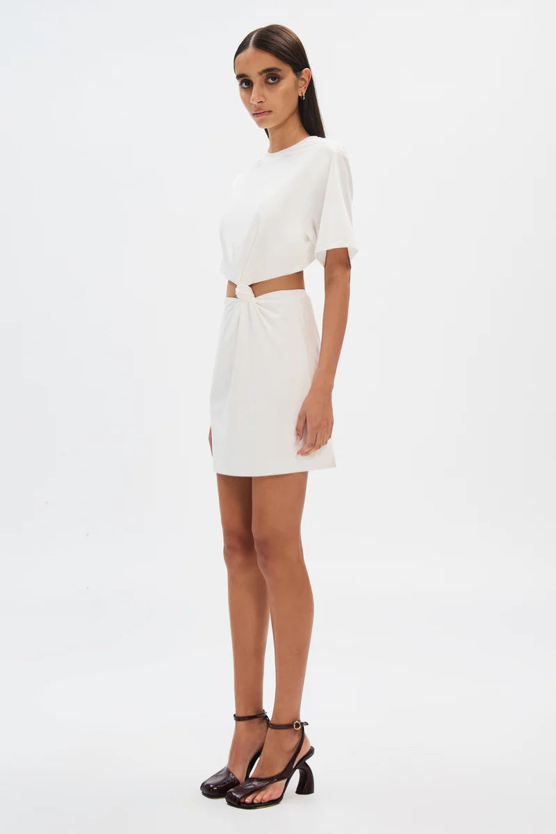 Cederik cotton mini dress, Ivory