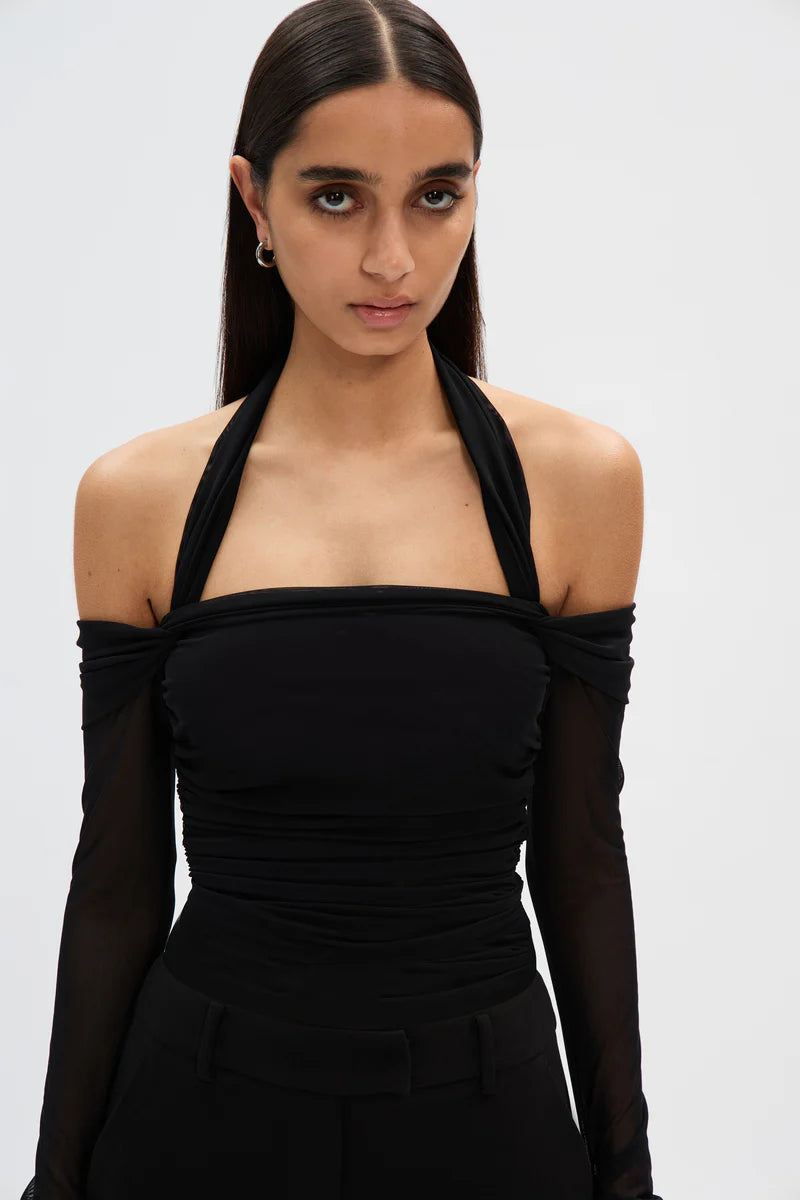 The sonnet mesh top, black