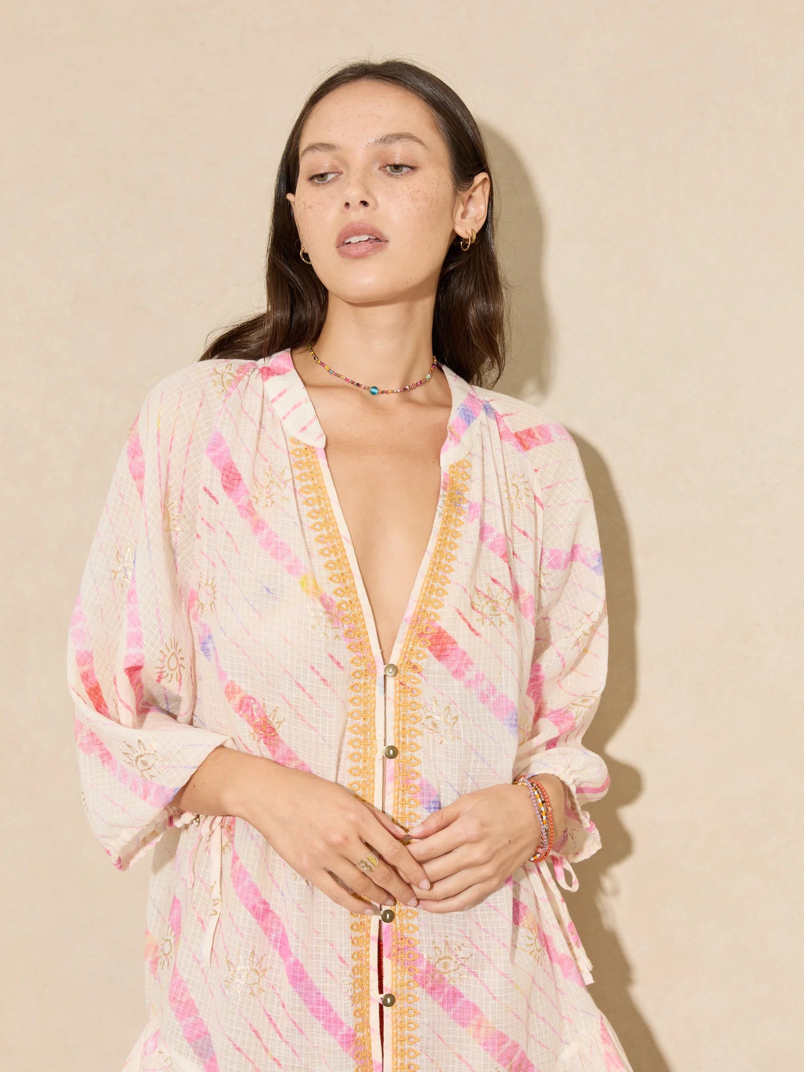 Aurora sheer frill dress