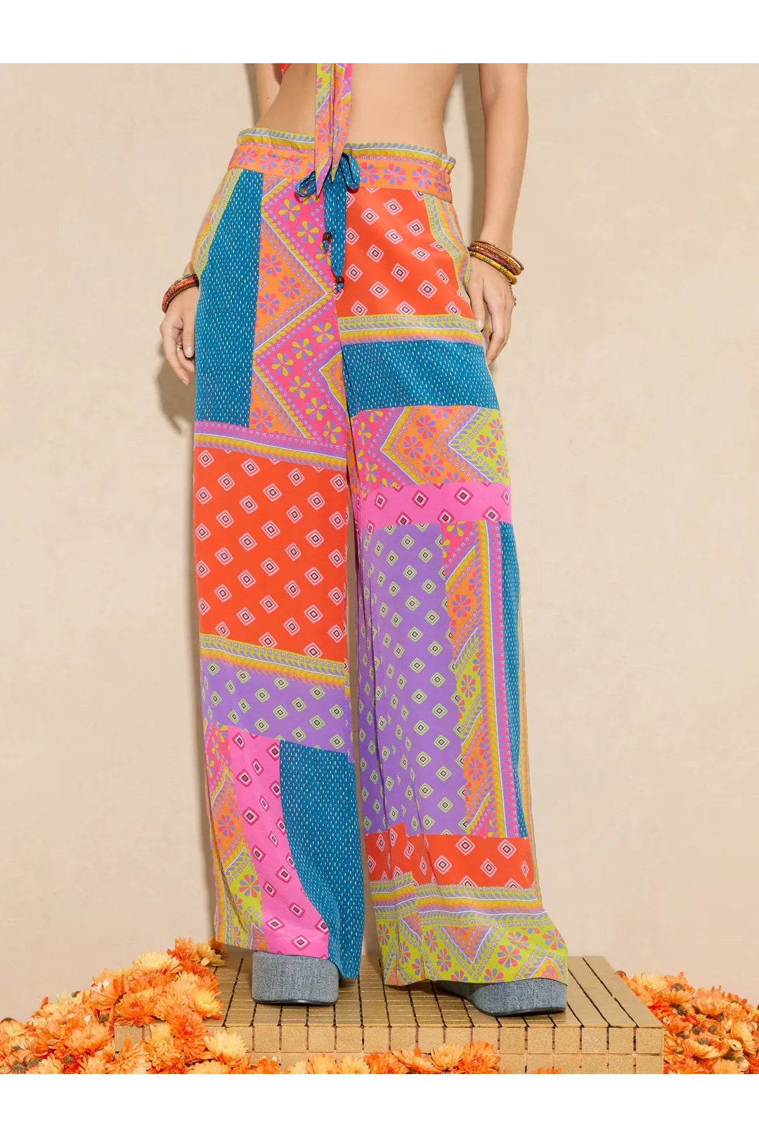 Rani silk wide leg pant