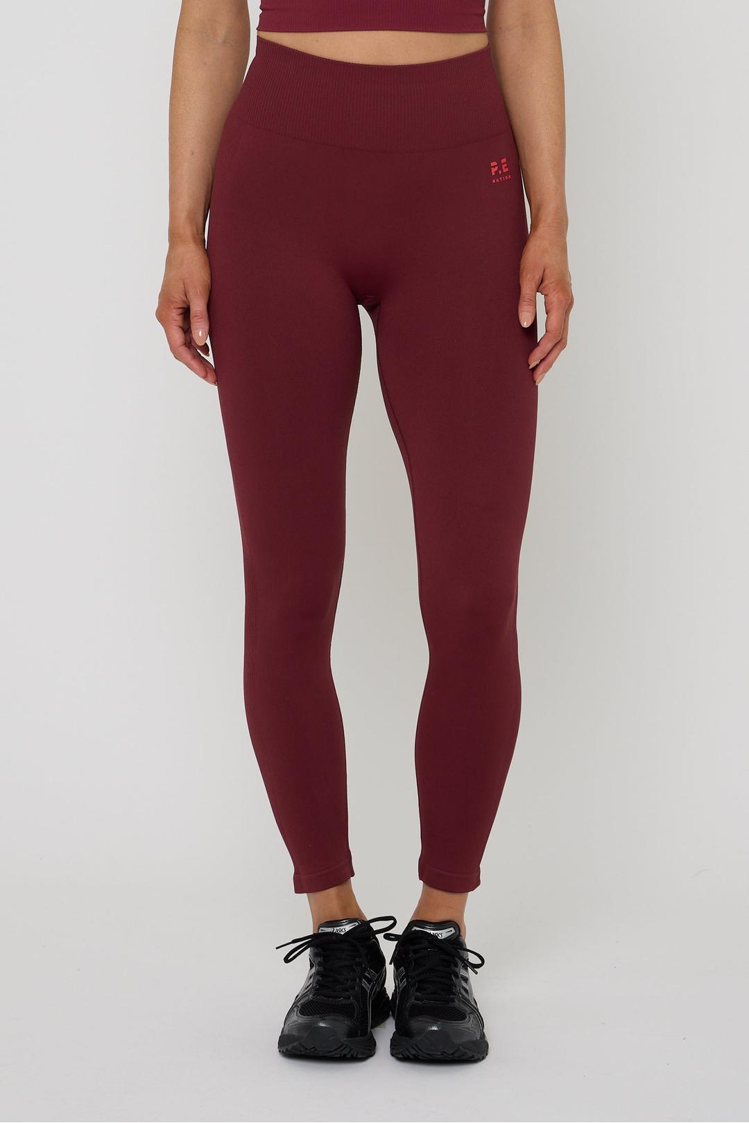 Restore seamless legging, cabernet/strawberry