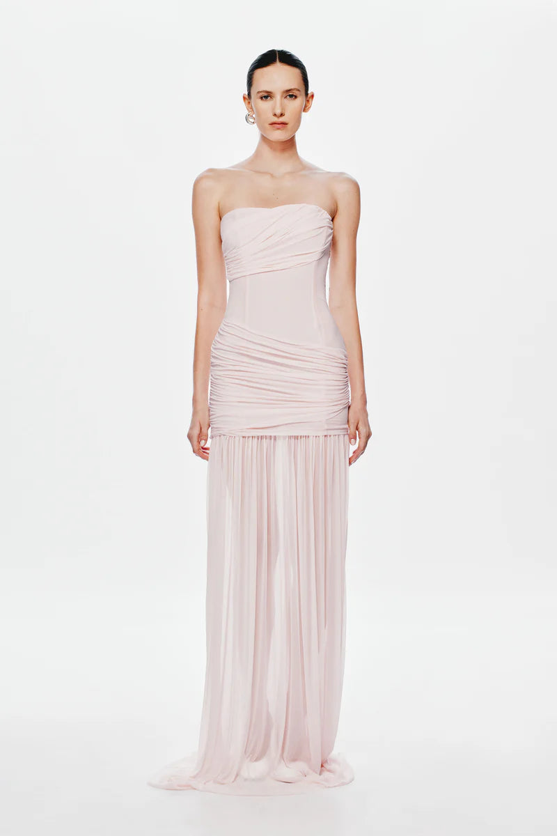 Ember wrapped dress, dusty pink