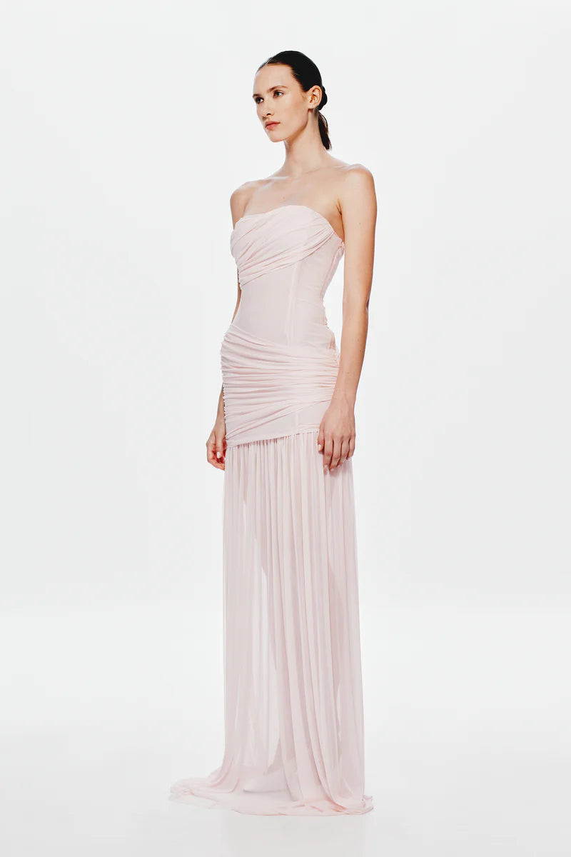 Ember wrapped dress, dusty pink
