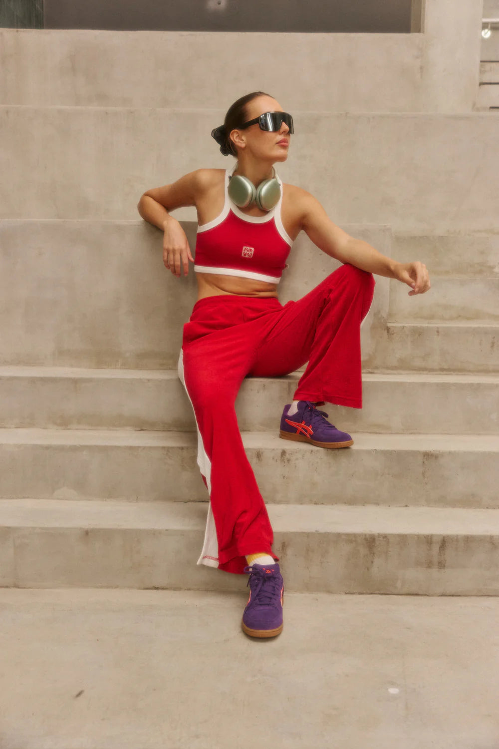 sportif pant, cherry