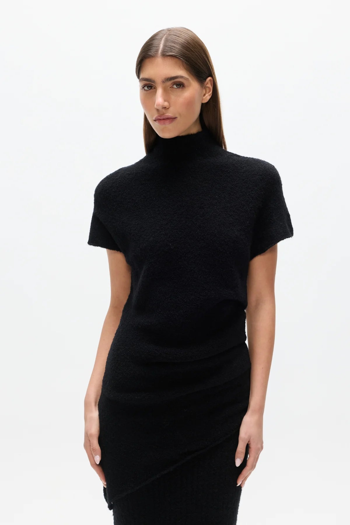 Evren knit top, black