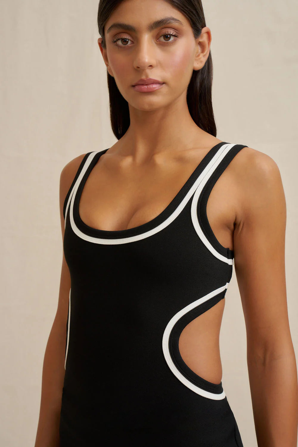 Milly cut out midi dress