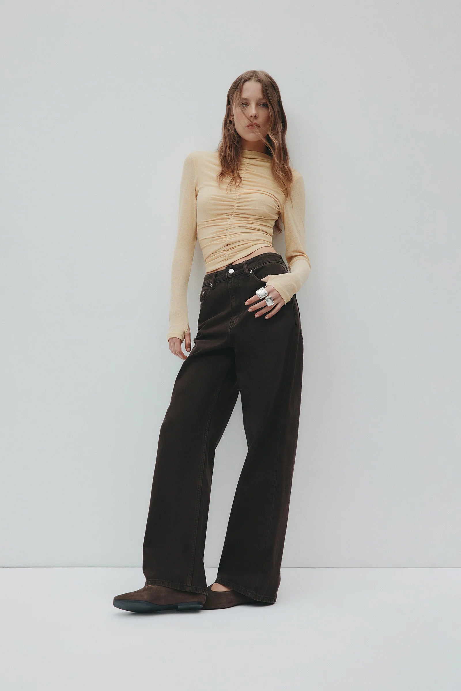 Marti mesh top, butter