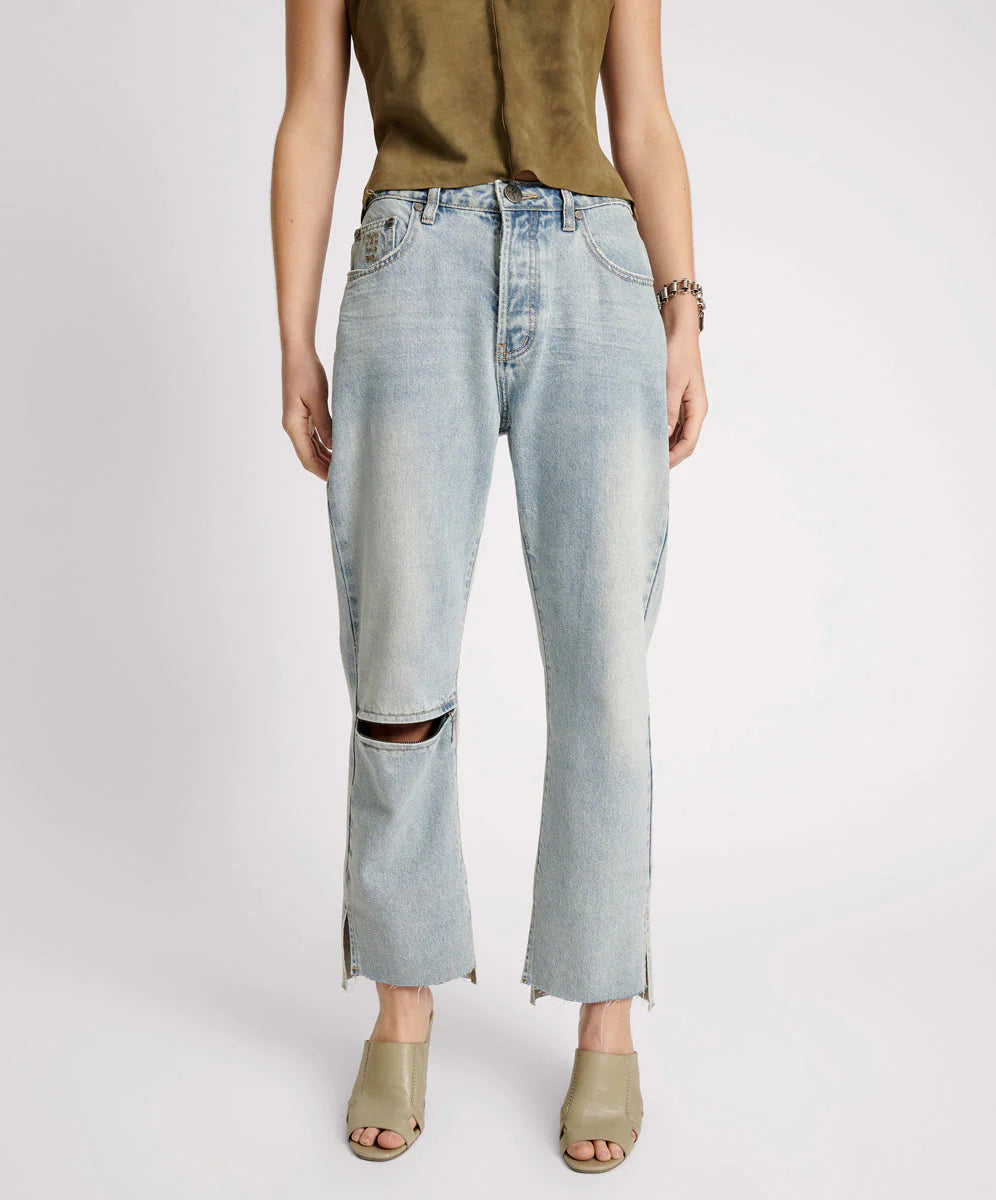 Fleetwood zipped hooligans mid waist relaxed jean