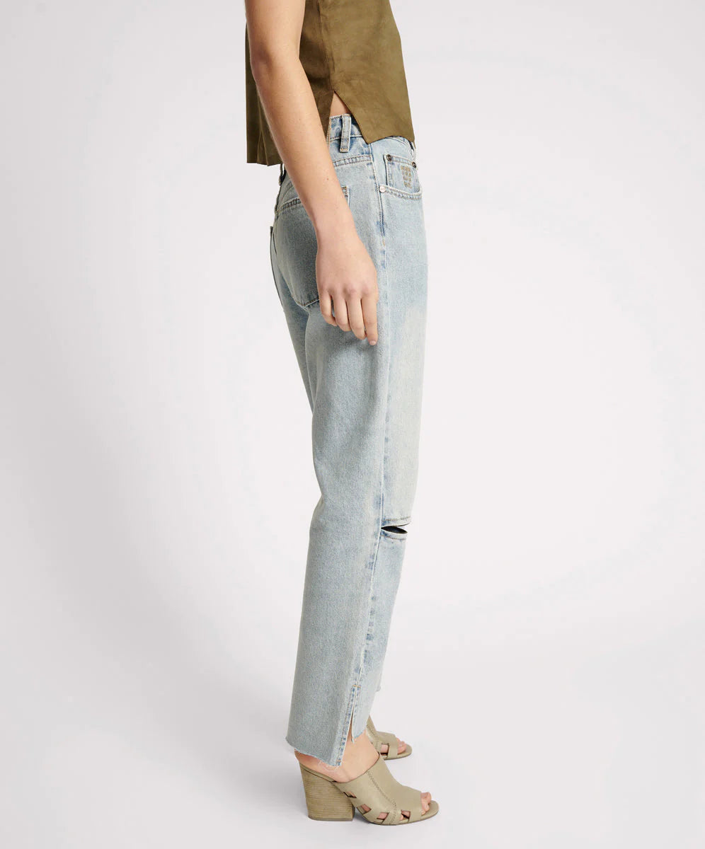 Fleetwood zipped hooligans mid waist relaxed jean