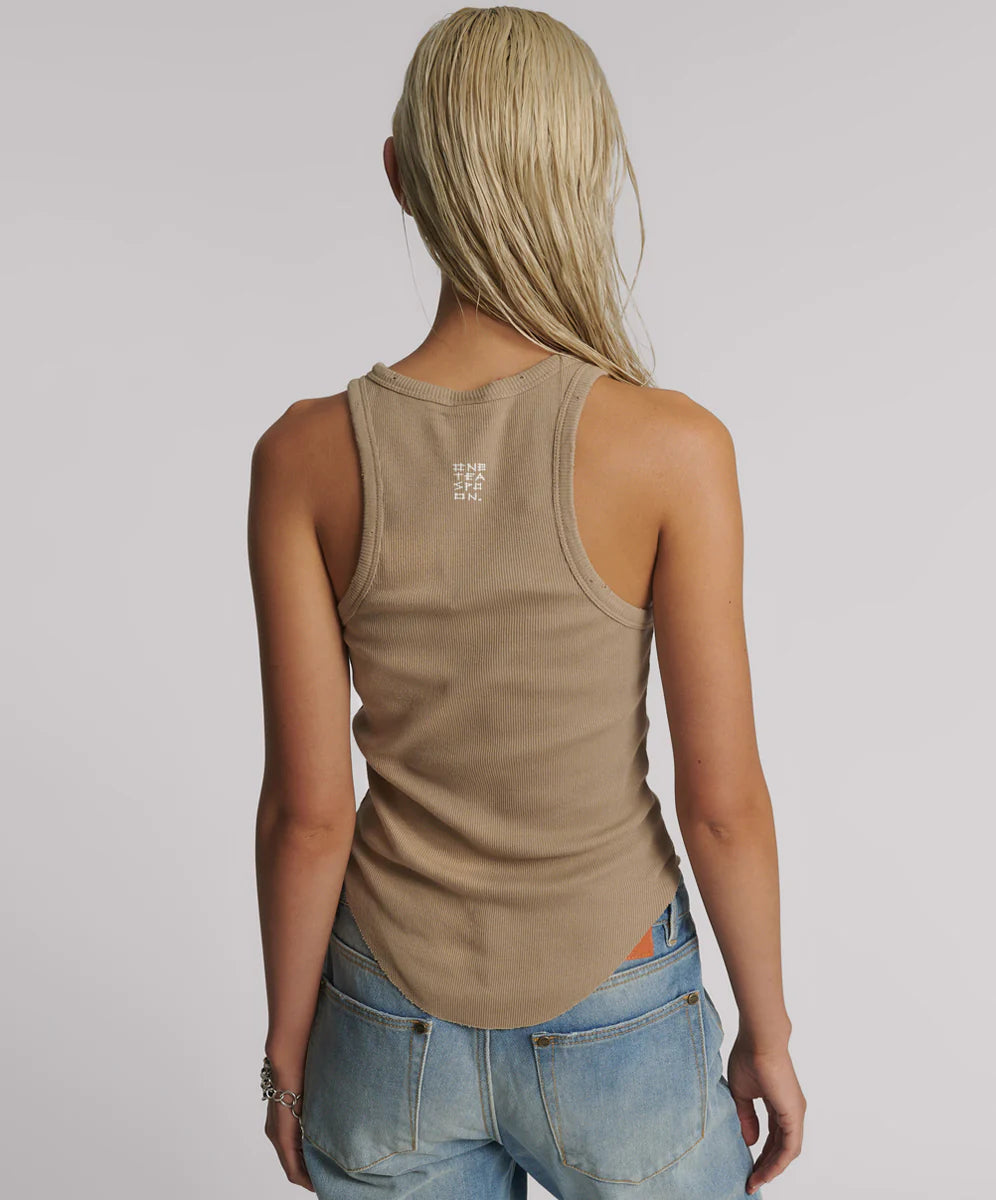 distressed ramone rib tank