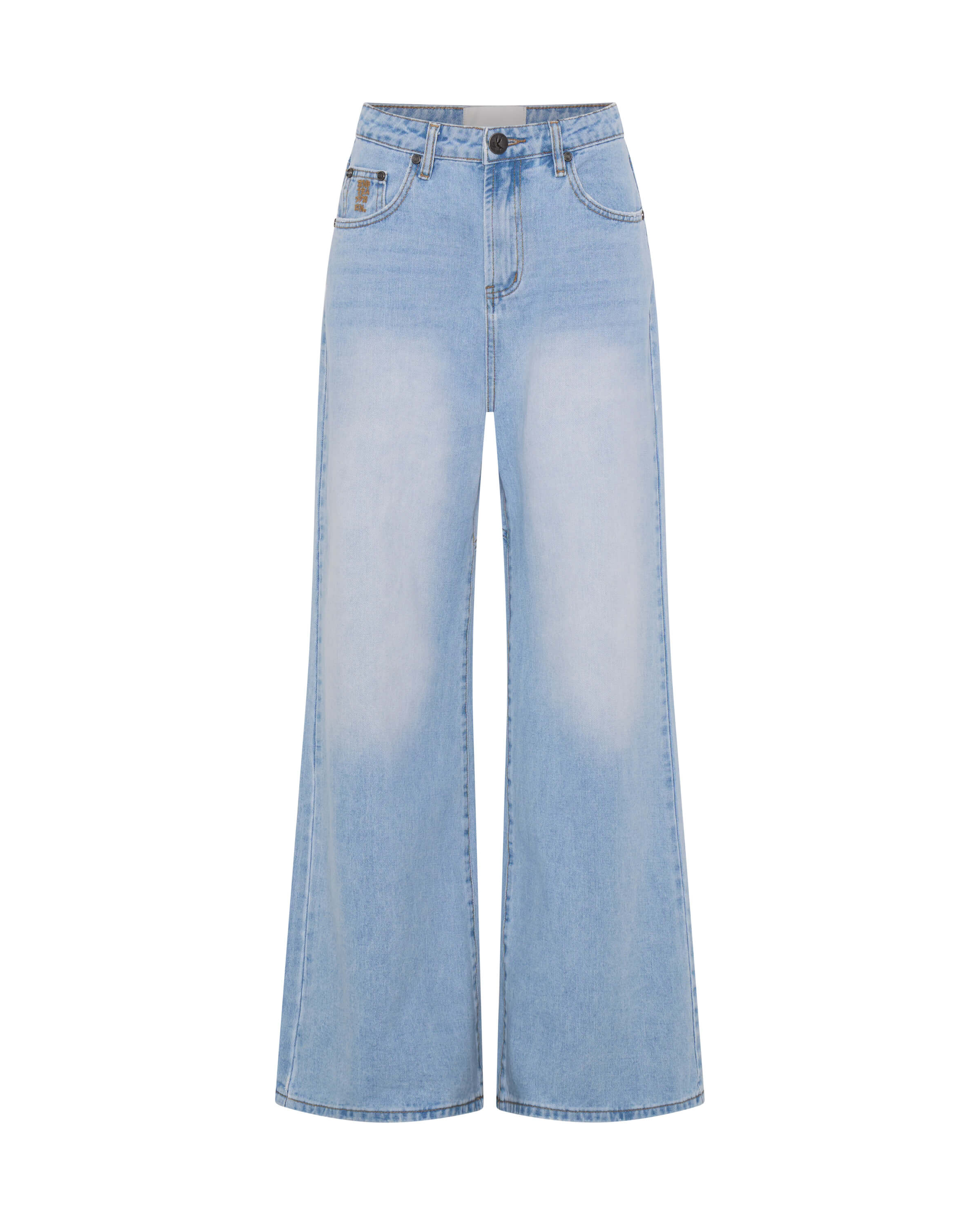 Love Machines Super Wide Leg Denim, Blue Heart