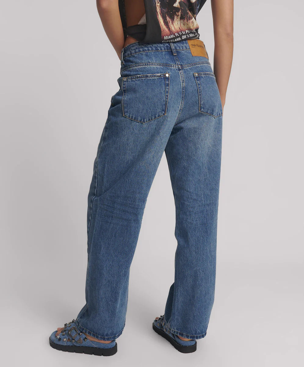 Baxters Wide Leg Denim Jeans - Blue Love