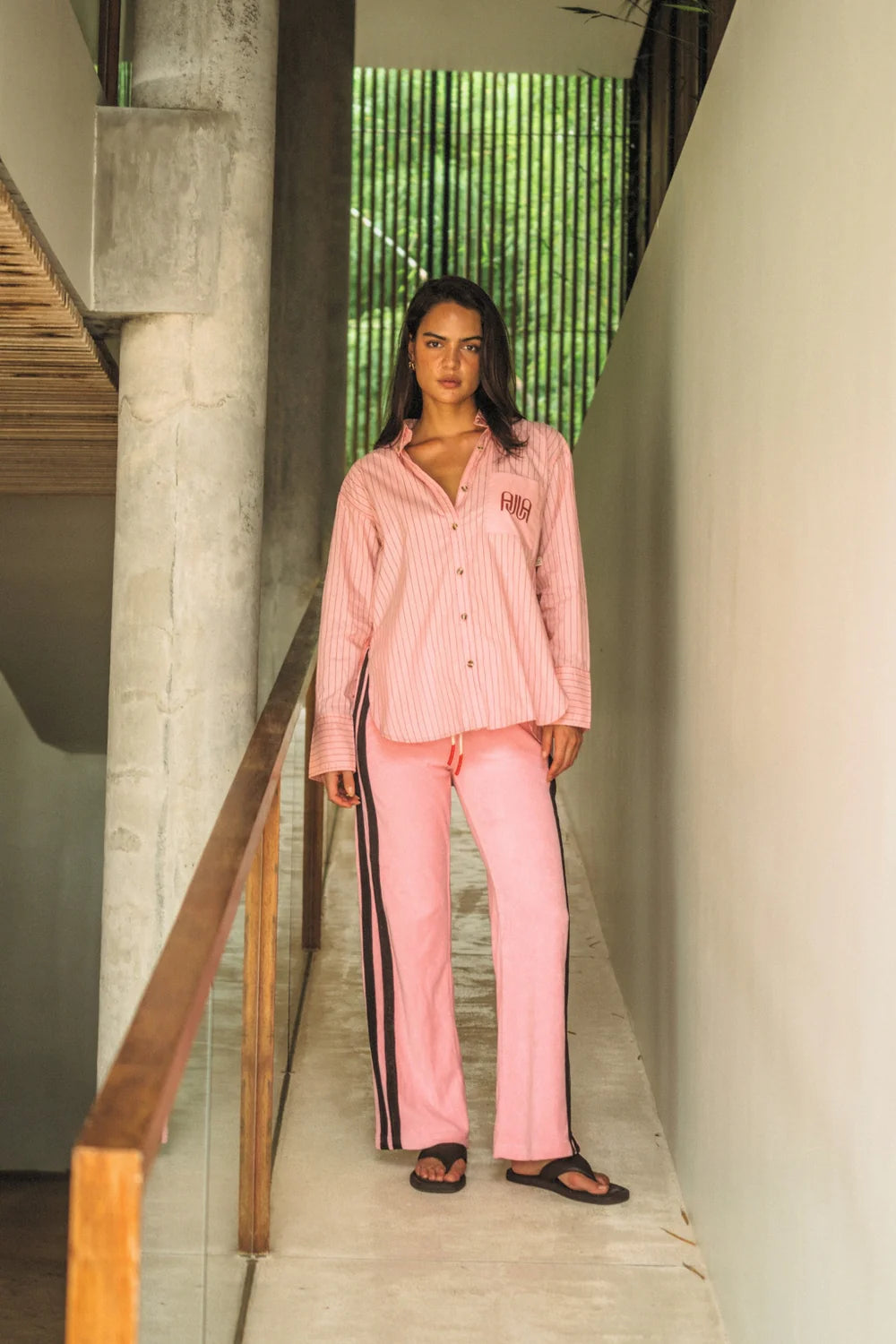 Ajja pocket shirt, blush pink