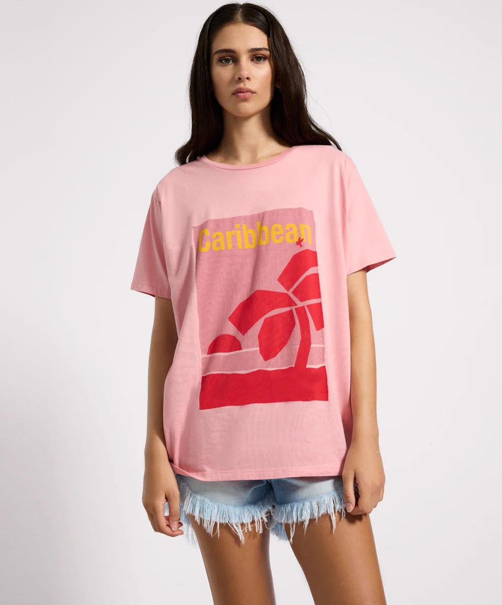 Caribbean boyfriend tee, pink