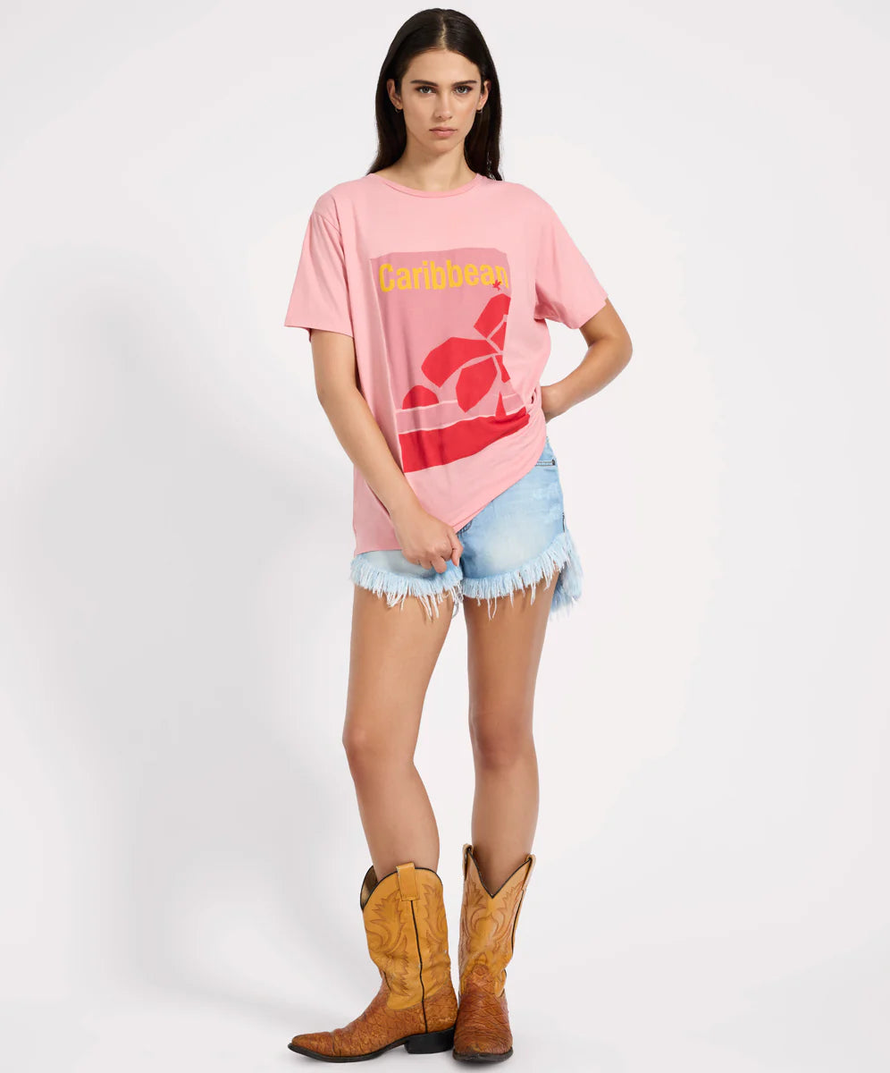 Caribbean boyfriend tee, pink