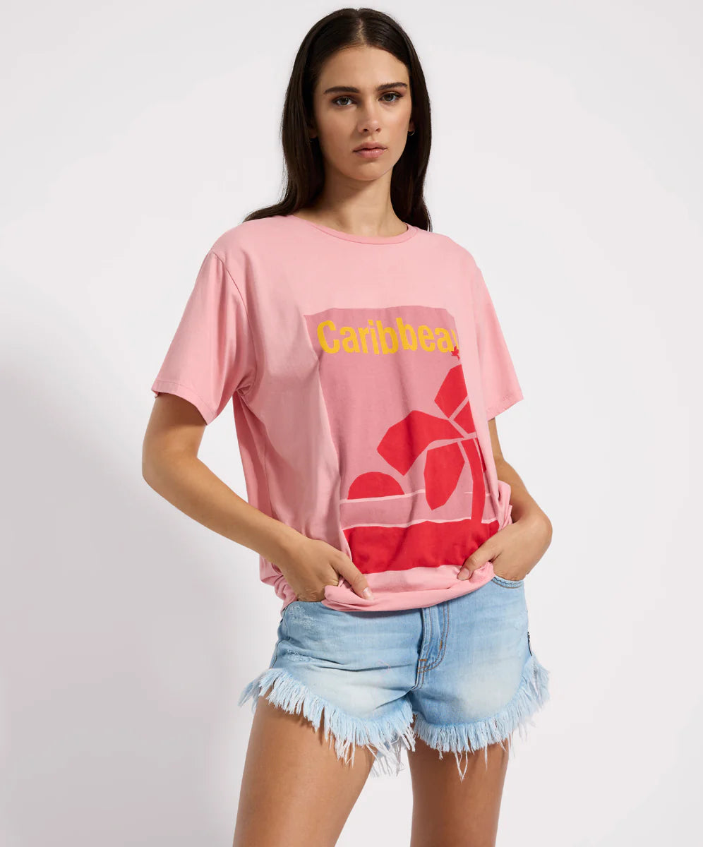 Caribbean boyfriend tee, pink