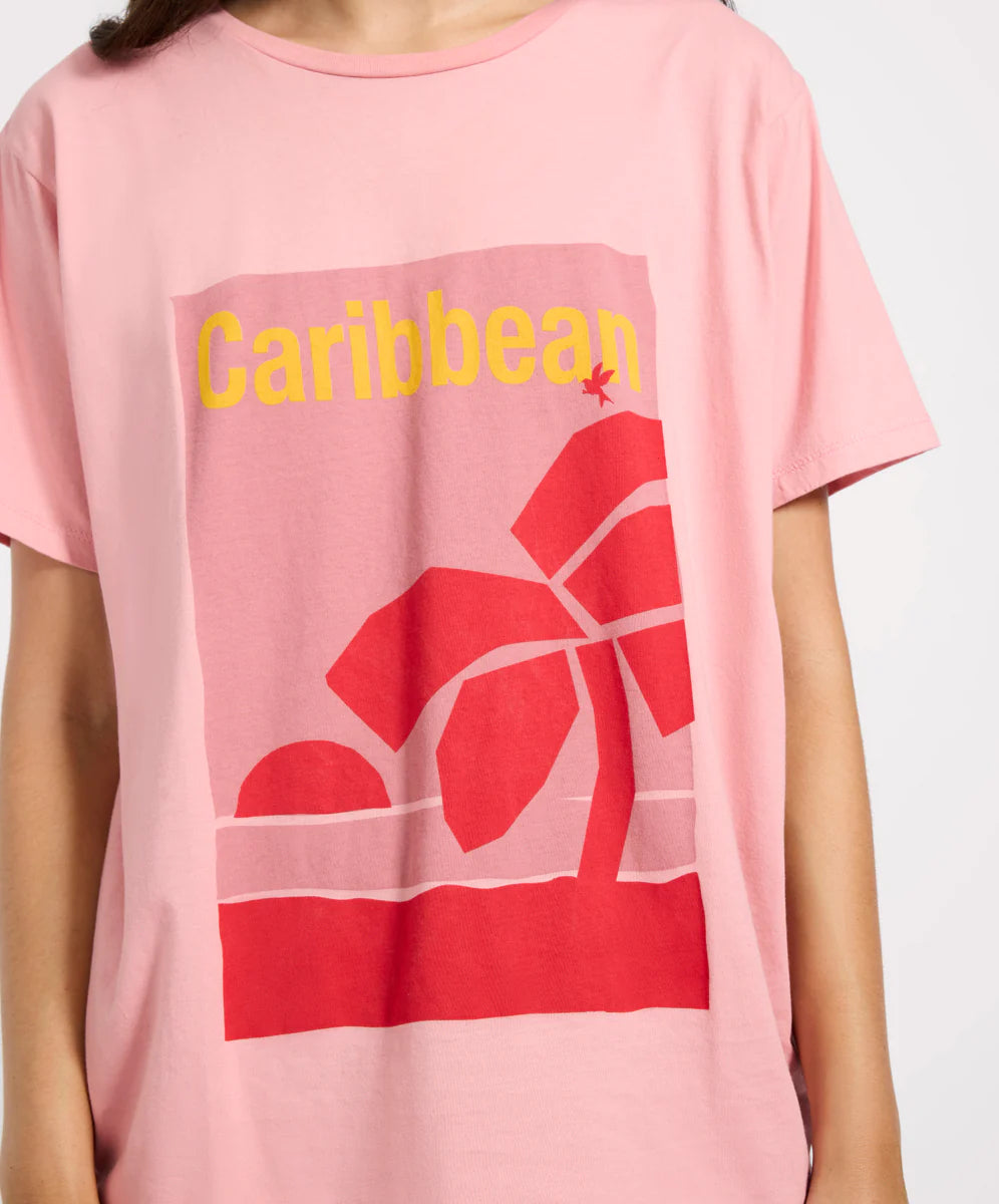 Caribbean boyfriend tee, pink