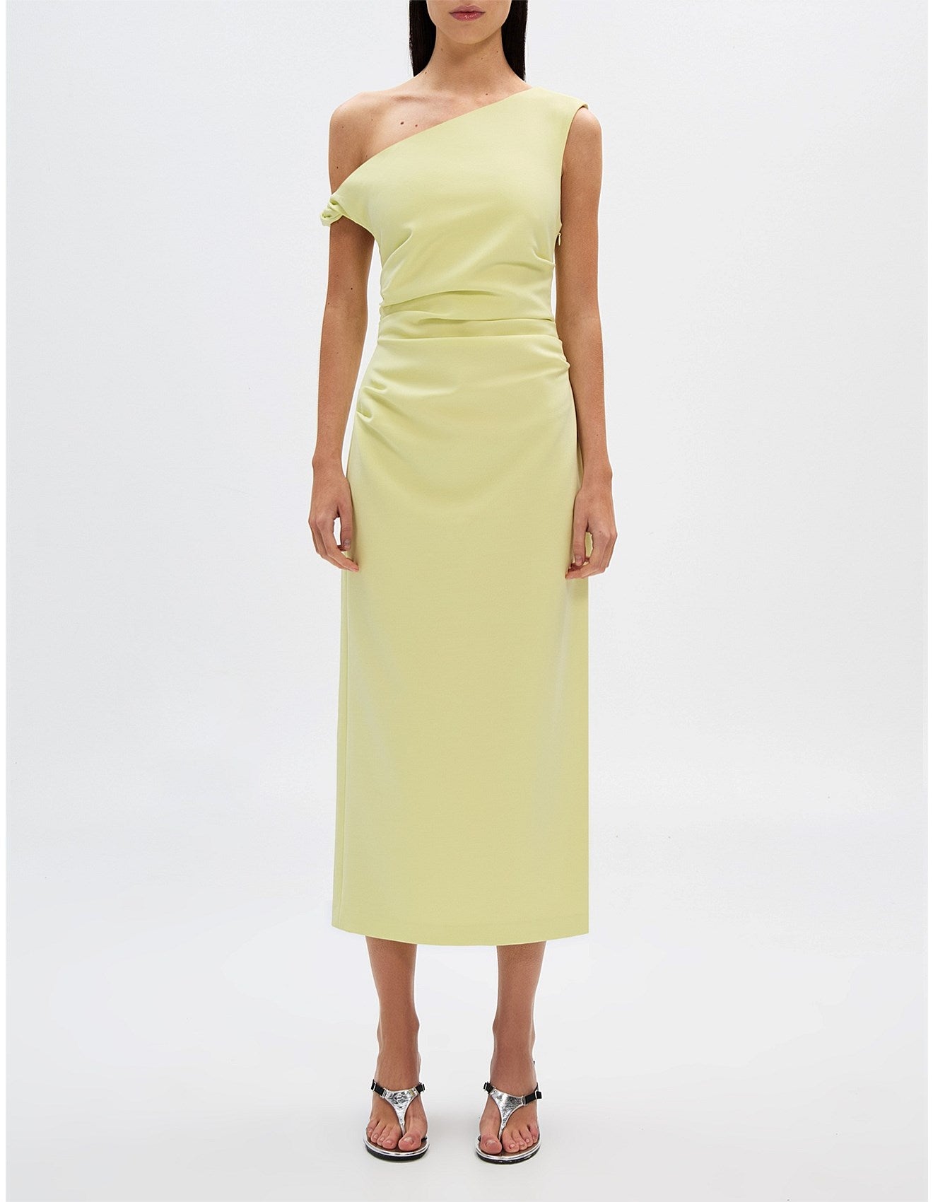 the gaia twill dress, lime sorbet