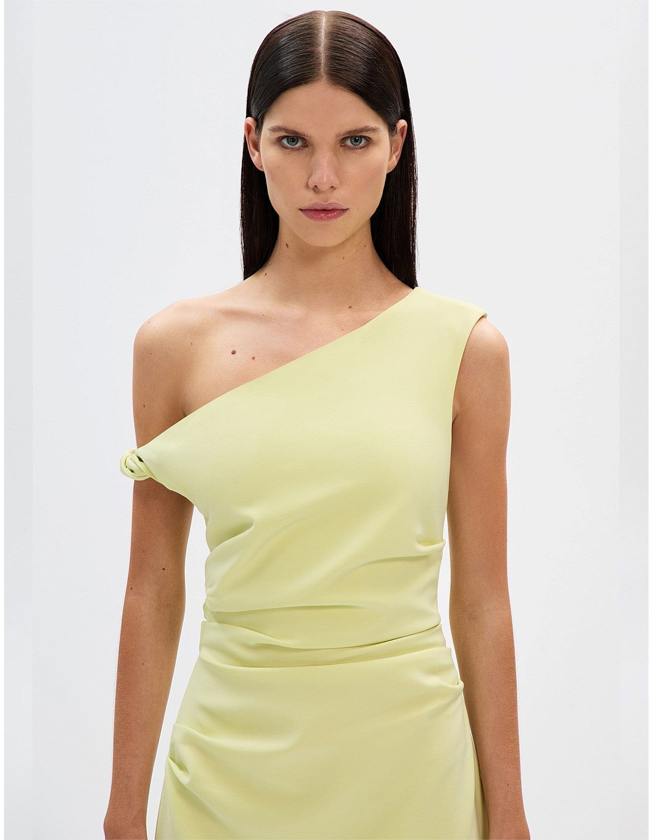 the gaia twill dress, lime sorbet