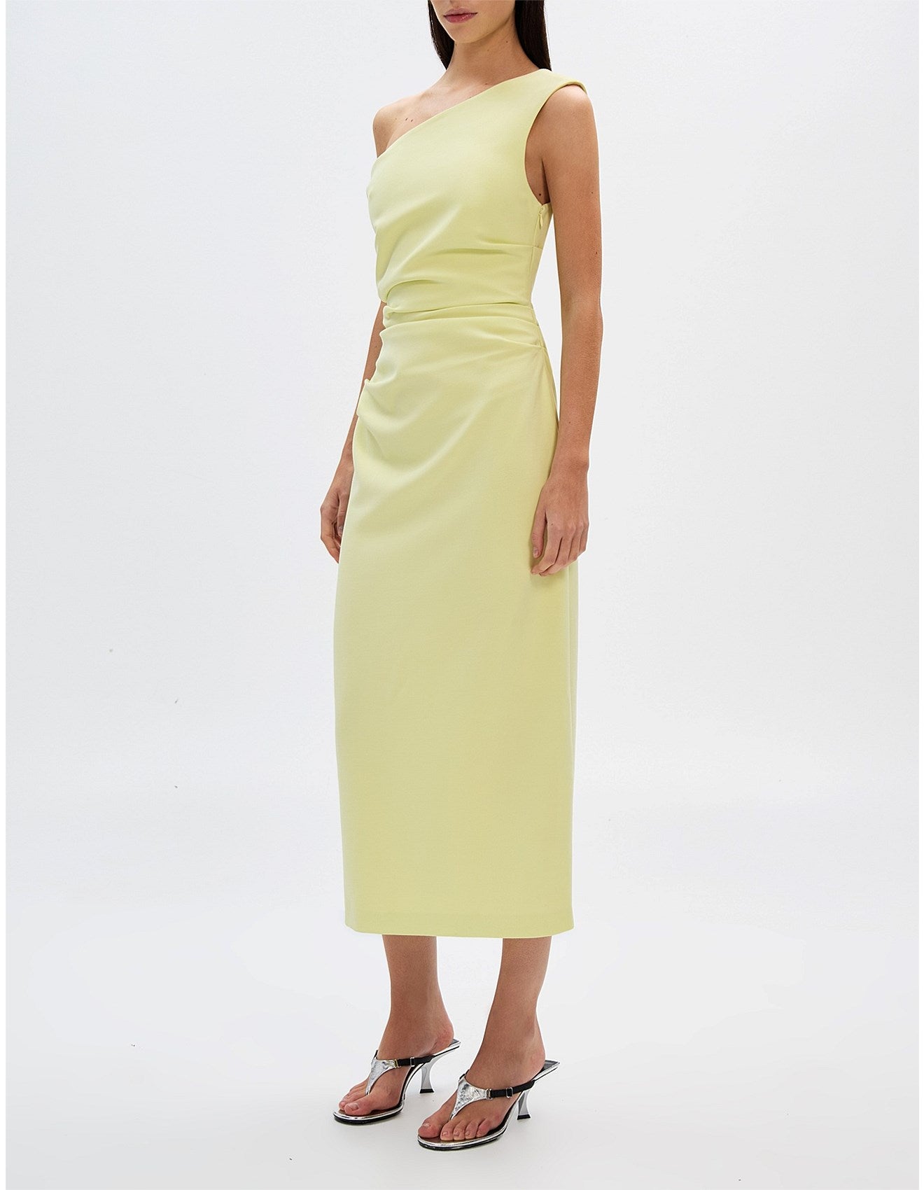 the gaia twill dress, lime sorbet