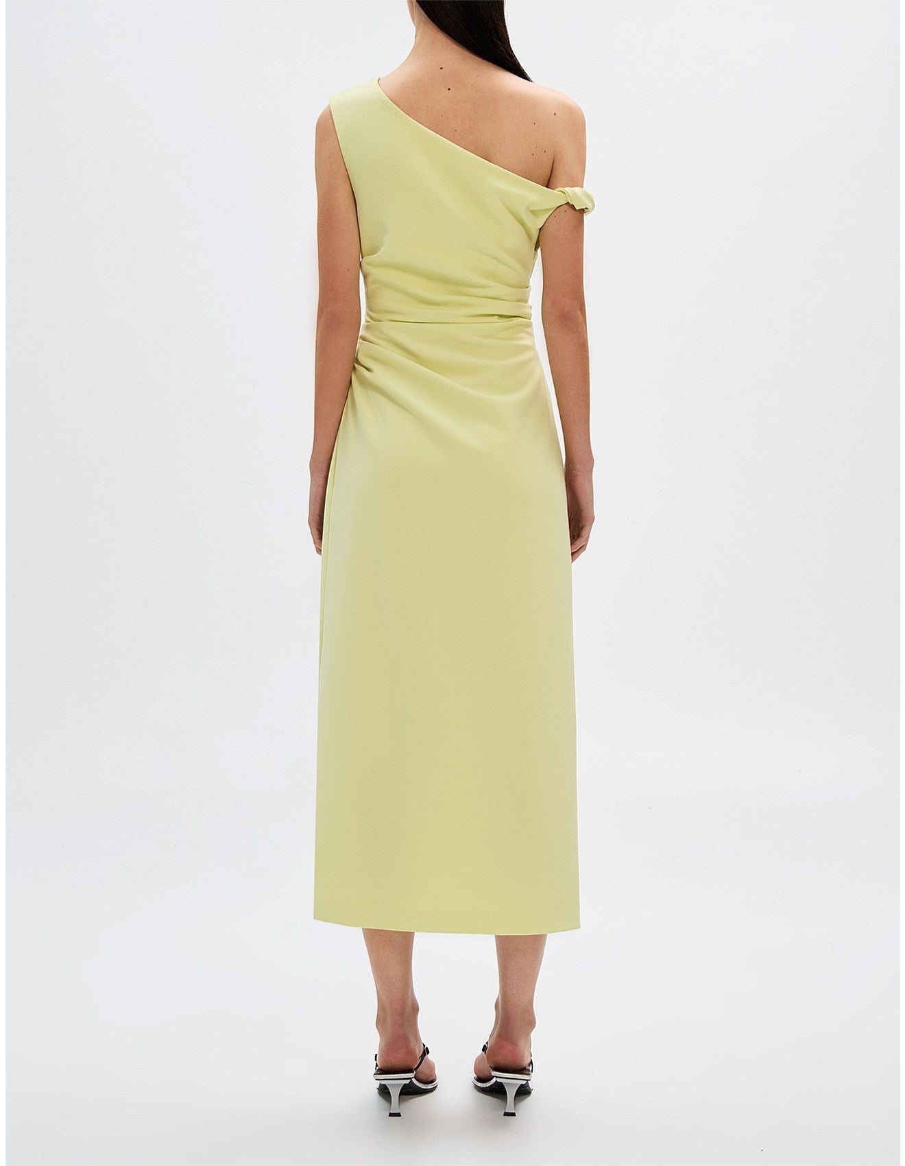 the gaia twill dress, lime sorbet