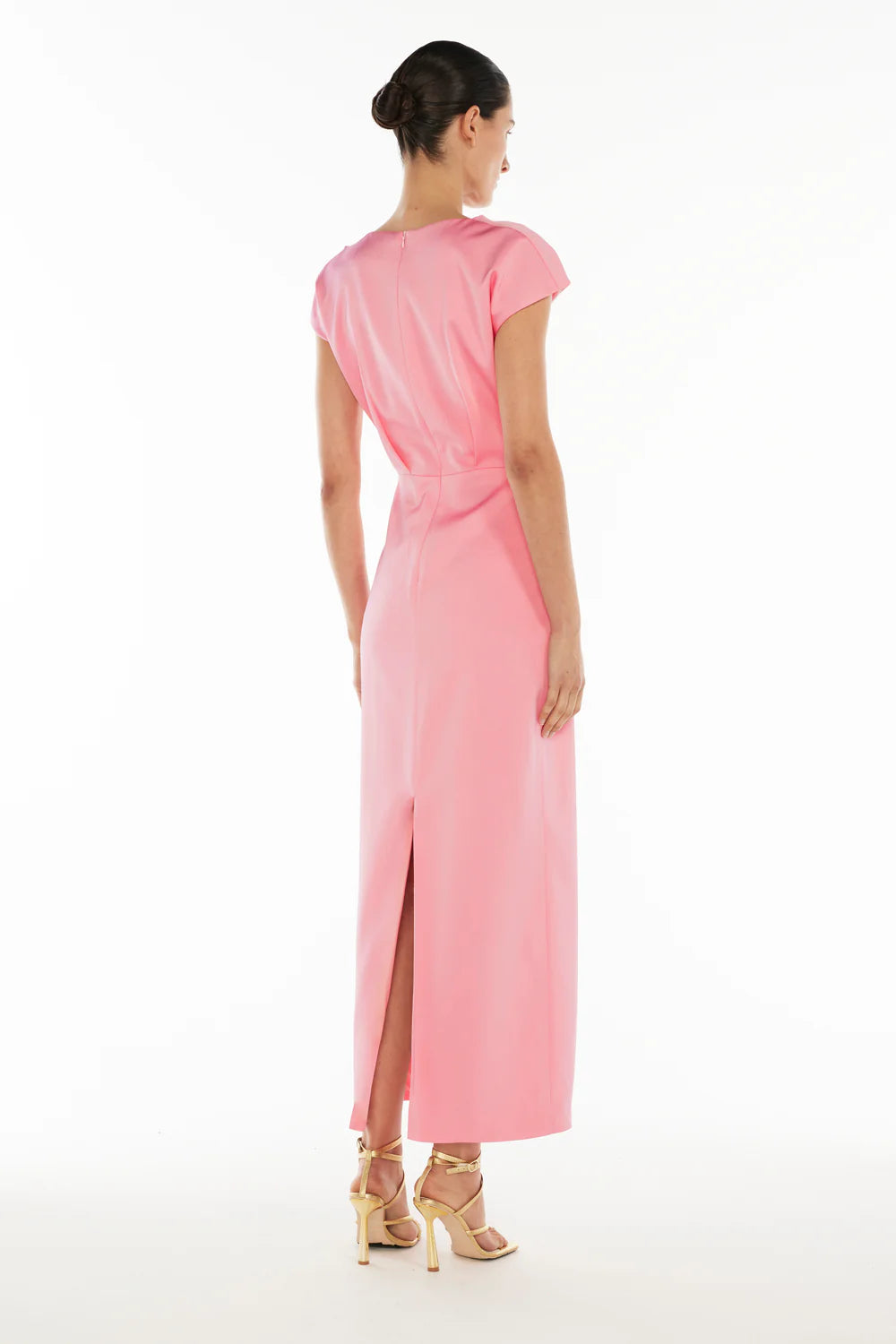 grand illusion maxi gown, pink