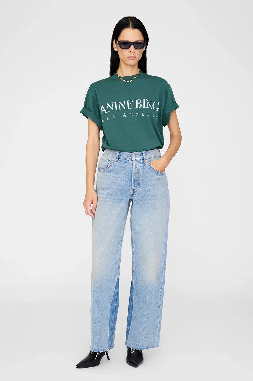 Ashton tee Los Angeles, dark teal