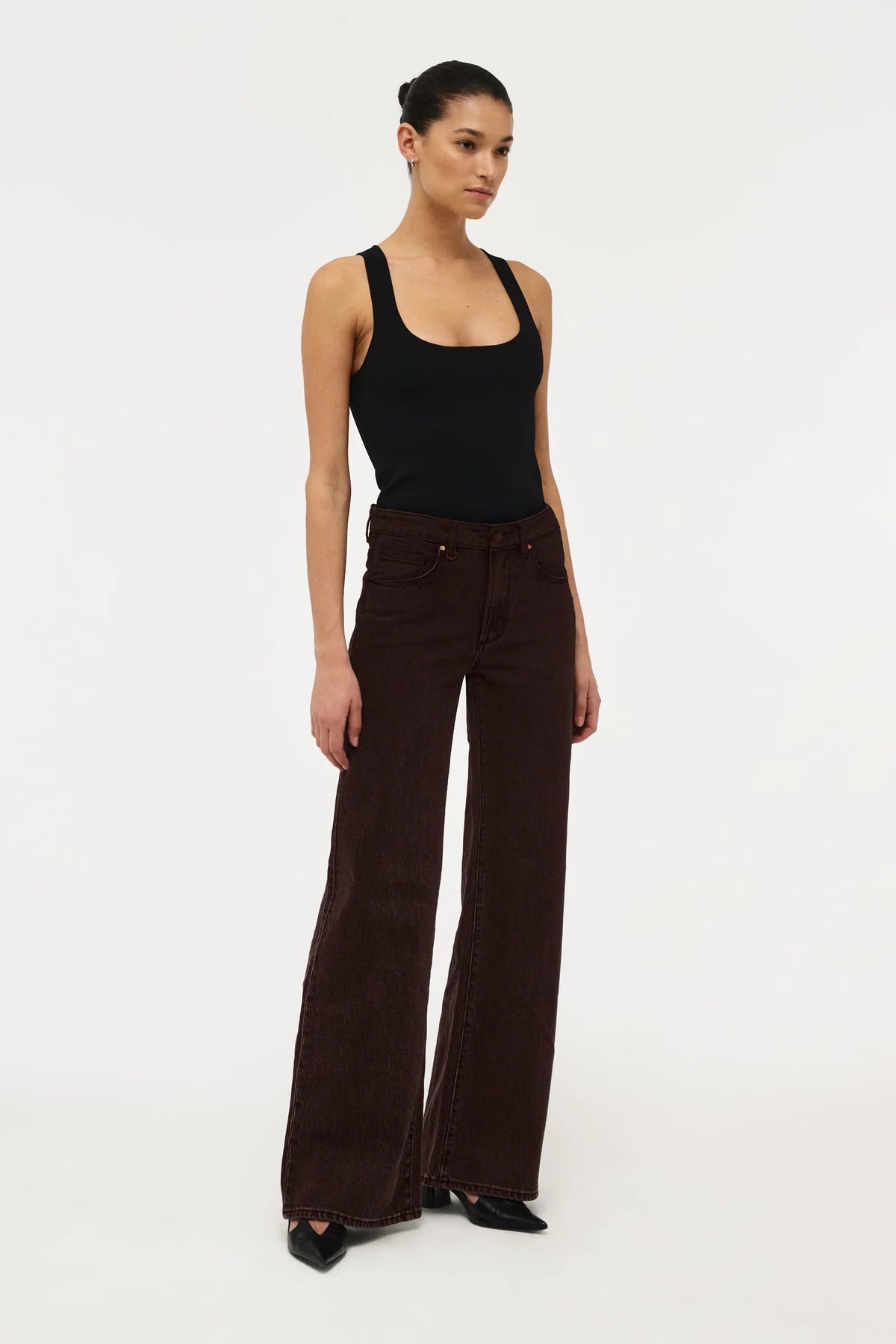Eva wide jeans, sable